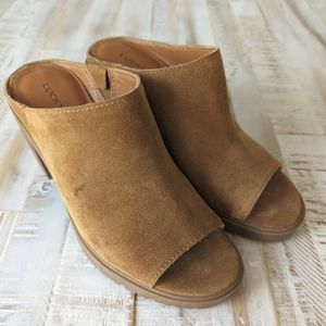 LUCKY BRAND Suede Dalliey Chunky Heel Sandals, Size 7